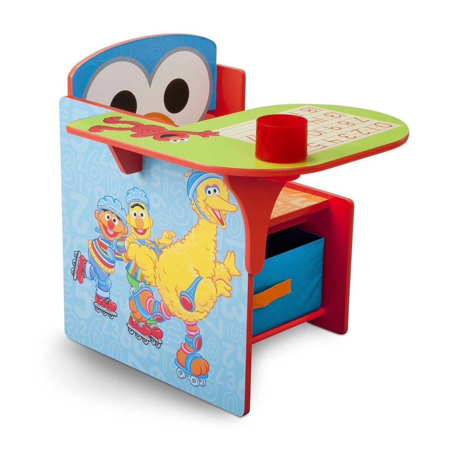 Delta Children Style-1 (999) Sesame Street Chair Desk with Storage Bin Right Side View a1a