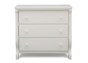 DCB: Delta Children White (100) Universal 3 Drawer Dresser Front Silo View 11