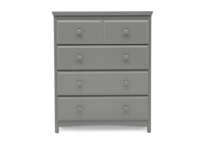 Delta Children Grey (026) Emerson 4 Drawer Chest, Front Silo View 3