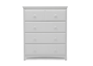 Delta Children Bianca White (130) Emerson 4 Drawer Chest, Front Silo View 7