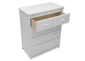 Delta Children Bianca White (130) Emerson 4 Drawer Chest, Open Drawer View 9