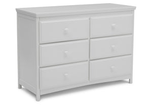 Delta Children Bianca White (130) Emerson 6 Drawer Dresser, Right Silo View 4