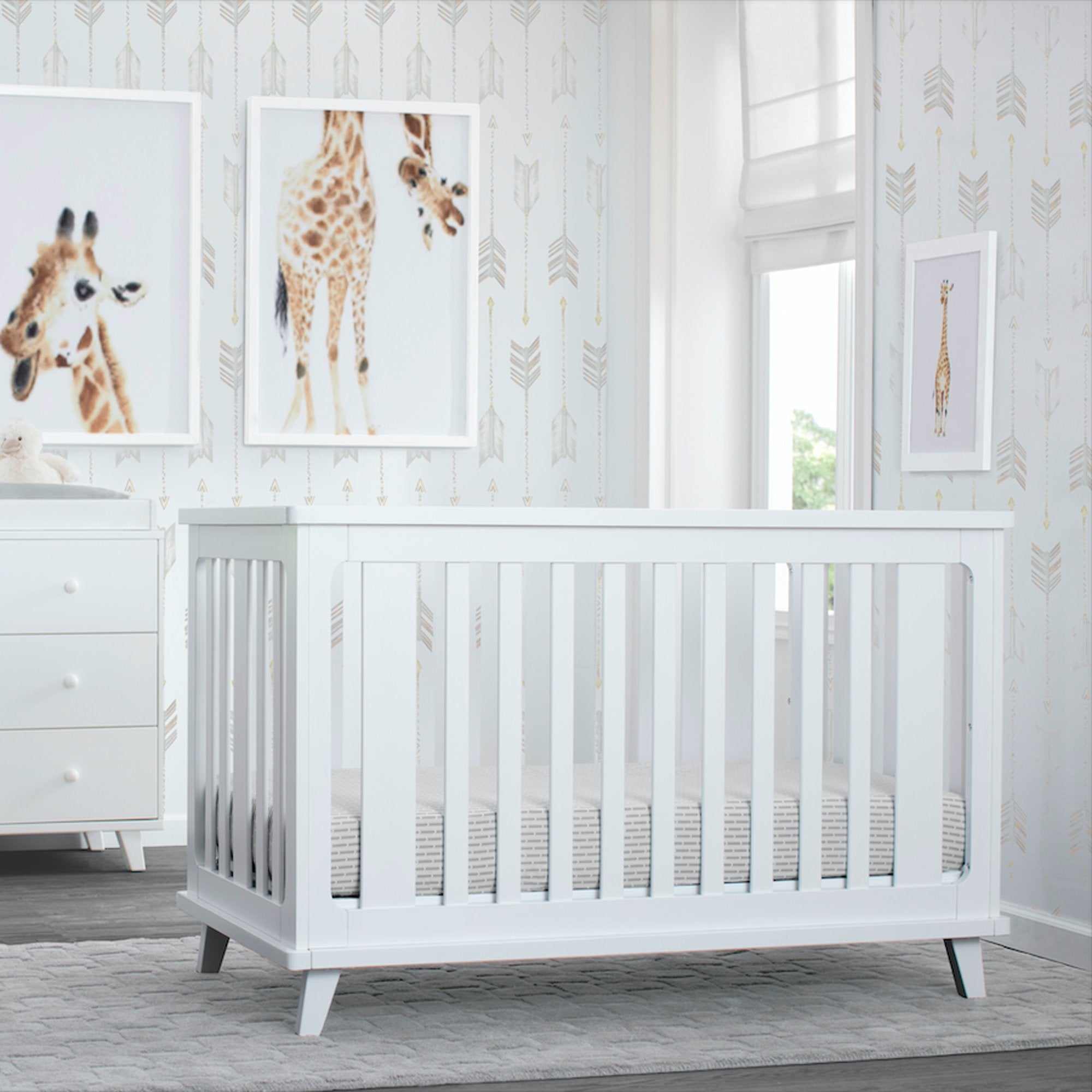 Ava 3 in 1 Crib White (100)