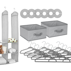 Delta Children Dove Grey (058) 48-Piece Nursery Storage Set (SS2056), Silo, a2a 14