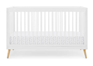 Jordan 4-In-1 Convertible Crib Bianca White with Natural (123) 17